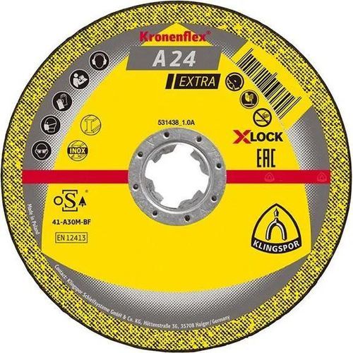 金属切削盘 - A24Ex X-Lock - KLINGSPOR - 用于生铁 / 用于有色金属 / 用于钢材