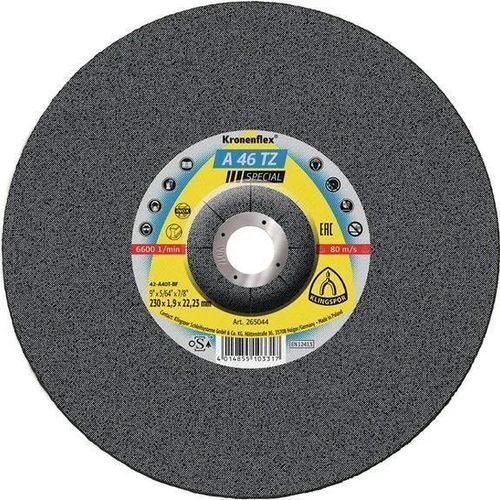 钢材切削盘 - A 46 TZ Special - KLINGSPOR - 用于不锈钢 / 用于角磨机