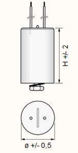 薄膜电容器 - MFE 250 series - COMAR CONDENSATORI - 圆柱形 / 照明