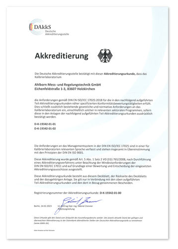 压力校准器 - Ahlborn Mess- und Regelungstechnik GmbH - 温度 / 流量 / 电压
