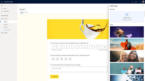 管理软件 - Customer Voice - Navision/微软 Dynamics 365 - 分析 / 追踪 / 实时