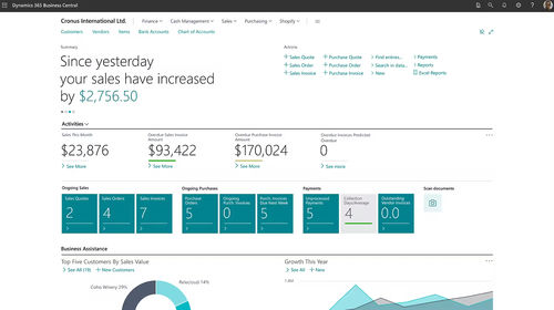 管理软件 - Business Central - Navision/微软 Dynamics 365 - 分析 / 报告 / 建模