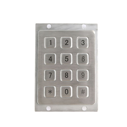 12键数字键盘 - CT-KPS01-12-RM - NingBo ChenTe electronics Technologies Co.,Ltd - 面板式 / 金属 / IP65