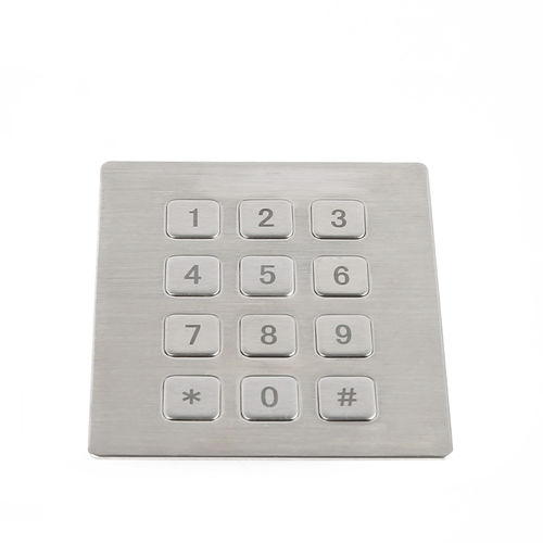 12键数字键盘 -  CT-KPS11-12-TM - NingBo ChenTe electronics Technologies Co.,Ltd - 面板式 / 不锈钢 / IP65