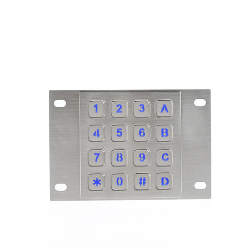 16键数字键盘 - CT-KPS03-16-RM-BL - NingBo ChenTe electronics Technologies Co.,Ltd - 面板式 / 不锈钢 / IP65