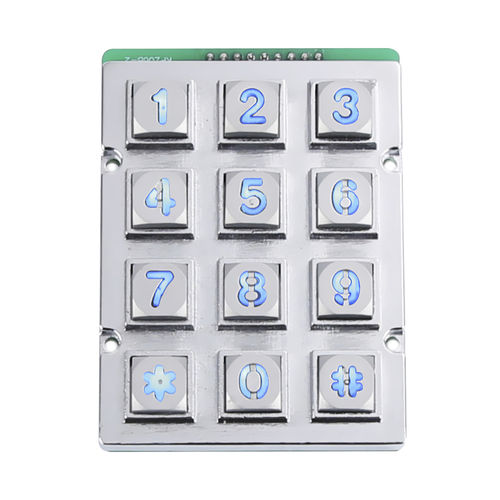 12键数字键盘 - CT-KPZ04-12-RM-BL - NingBo ChenTe electronics Technologies Co.,Ltd - 面板式 / 金属 / USB