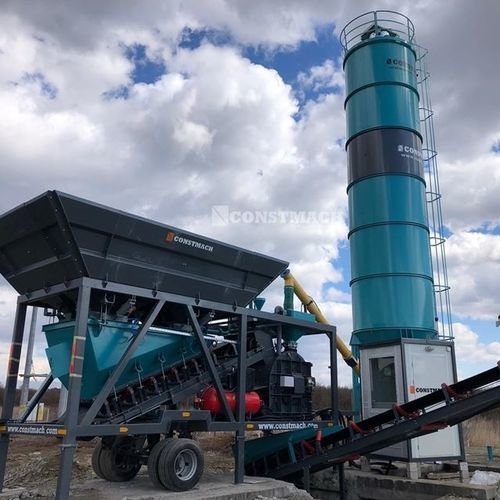 移动式混凝土搅拌站 - Mobicom 45 - CONSTMACH Concrete Plants & Crushers - 紧凑型 / 自动 / 卧式