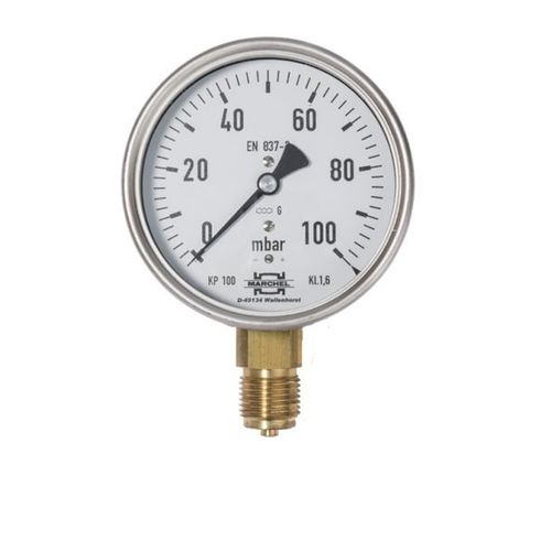模拟压力计 - KP 100 series - Heinz Marchel GmbH & Co. KG - 螺纹 / R 1/2 / 不锈钢