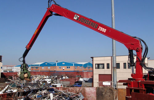 固定式起重机 - 2990 SR series - Hiab - 吊杆 / 可折叠 / 再生资源产业
