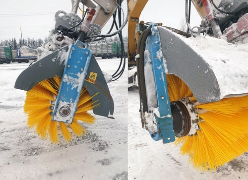 挖掘机扫地机 - Ferrovius - Snowek Trombia - The future of road sweepingwww.snowek.fi - 液压电机 / 户外 / 粉尘