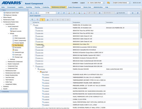 CMMS计算机维护管理系统软件 - MRO - ADVARIS Informationssysteme GmbH - 资产管理 / 资源管理 / 分析