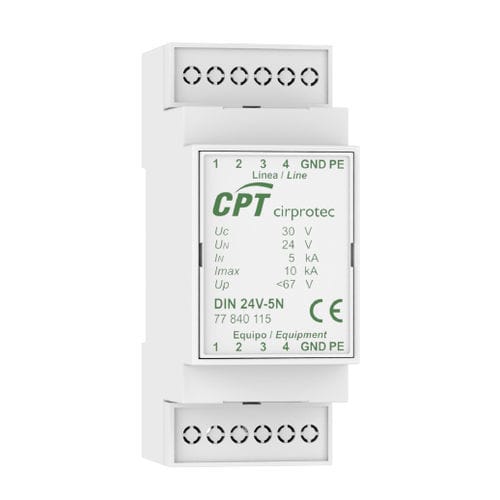 远程通信避雷器 - DIN 24V-5N - Cirprotec - 用于光伏设备 / 整体式 / DIN导轨