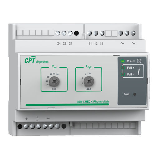 交流电网绝缘控制器 -  ISO-CHECK PV 1000 - Cirprotec - DIN导轨 / 用于光伏应用 / 用于电动汽车充电站