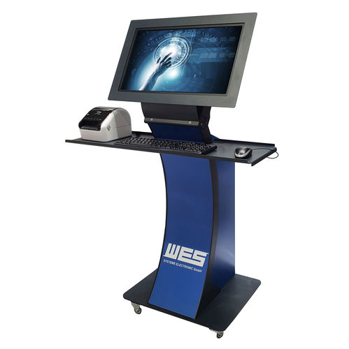亭式用户界面 - EASY-PC-STAND-AKKU - WES Systeme Electronic GmbH - 多点触摸屏 / 带键盘 / 移动式