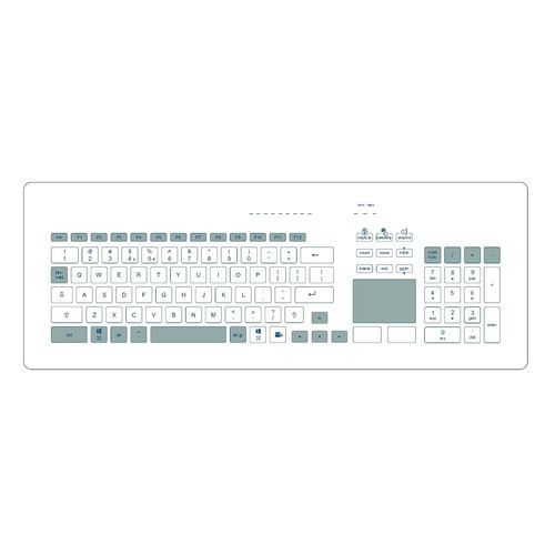 面板式键盘 - GLAS-TASTATUR-EINBAU-US - WES Systeme Electronic GmbH - 电容 / 103键 / 带触摸板