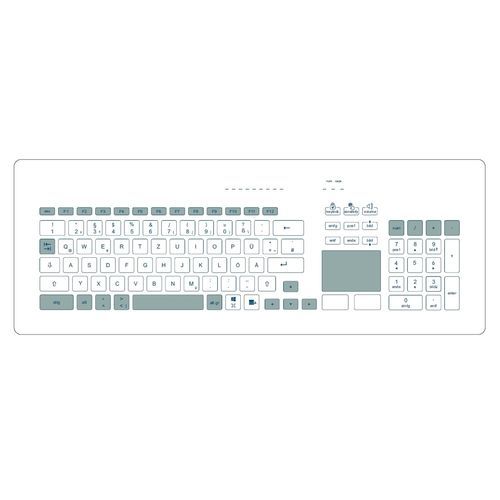 面板式键盘 - GLAS-TASTATUR-EINBAU-DEU - WES Systeme Electronic GmbH - 电容 / 103键 / 带触摸板