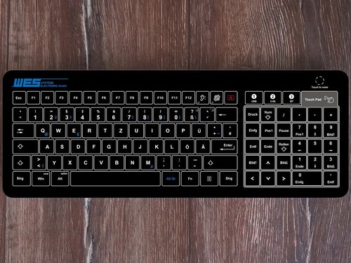 面板式键盘 - GLAS-TASTATUR-BL-TPW-NP - WES Systeme Electronic GmbH - 电容 / 工业用途 / 医用