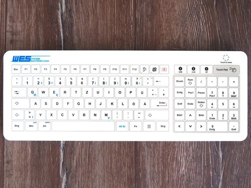 面板式键盘 - GLAS-TASTATUR-WH-TPW-NP - WES Systeme Electronic GmbH - 电容 / 带触摸板 / USB