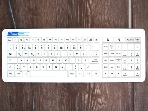 面板式键盘 - GLAS-TASTATUR-WH-TPU-NP - WES Systeme Electronic GmbH - 电容 / 带触摸板 / 工业