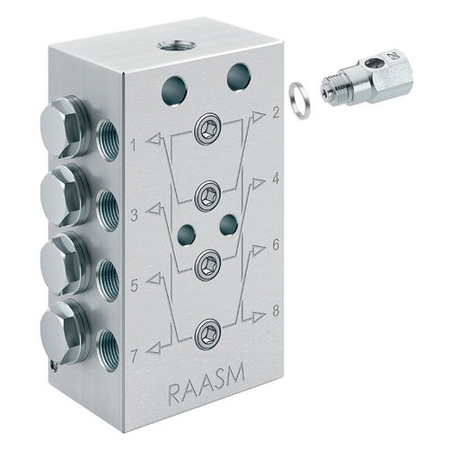 润滑剂累进式分配器 - 31415001 - RAASM SpA - 模块化 / 用于集中润滑系统