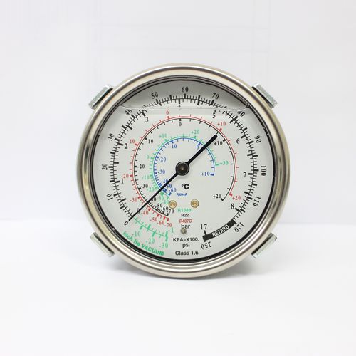 模拟压力计 - PGR-75-SS - Seasons Gauge Co., Ltd - 面板安装 / 不锈钢 / 黄铜