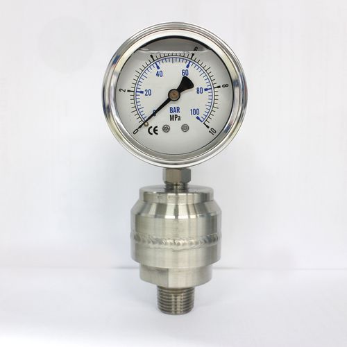 带密封膜压力计 - DPG-6310MPA-SS - Seasons Gauge Co., Ltd - 湿式 / 不锈钢 / 波登管