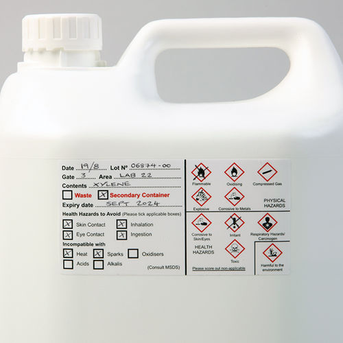 可印刷标签 - Hazard Warning Labels - CILS International - 粘贴式 / 用于实验室