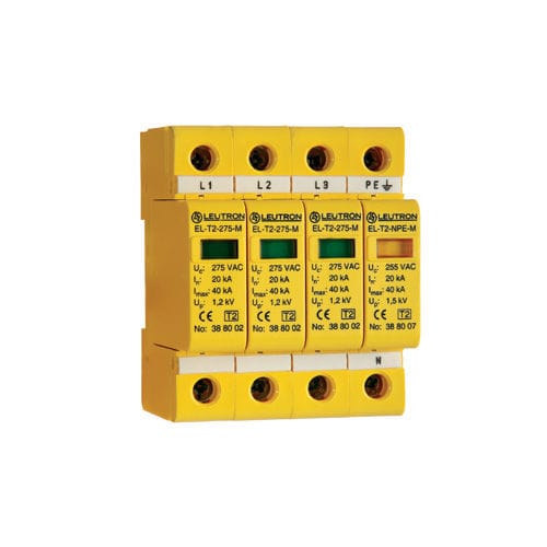 II型避雷器 - EL-T2/3+1-275 - Leutron GmbH - 用于供电系统 / 三相 / 多极