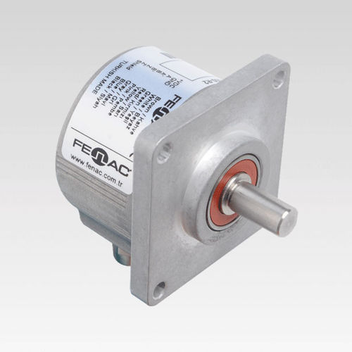增量旋转编码器 - FNC 63K series - FENAC ENGINEERING LTD. - 实心轴 / 带方形法兰 / 法兰