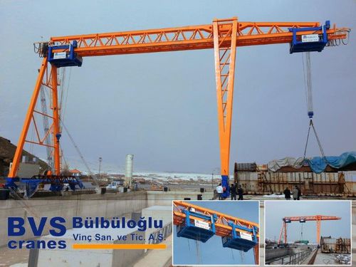 移动龙门架 - BVS Cranes-BÜLBÜLOĞLU VİNÇ SAN. ve TİC. A.Ş. - 轨道 / 用于预制件工地 / 用于车间