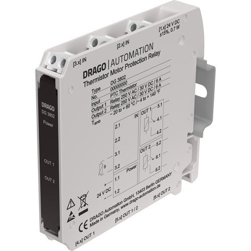 过压保护继电器 - DG 3802 - DRAGO Automation GmbH - 欠压 / 热量 / 电机