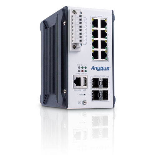 管理型以太网交换机 - AWB5011-B - HMS Industrial Networks GmbH - 8端口 / 千兆以太网 / 3 级