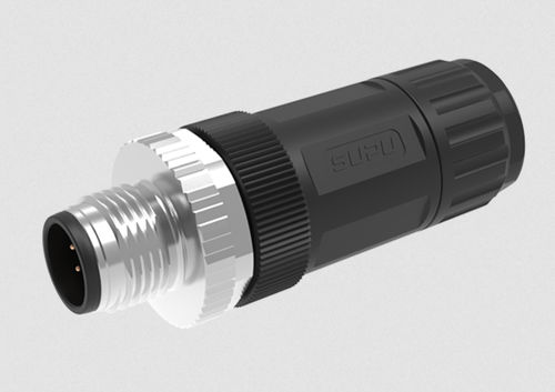 供电连接器 - M12A08Z-MAASTUB - Ningbo SUPU Electronics Co., Ltd. - 螺杆 / 电缆 / 用于安装线
