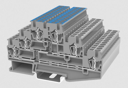 DIN导轨接线端子 - TCT2.5-2-GY-N - Ningbo SUPU Electronics Co., Ltd. - 弹簧连接式 / 铜 / IEC