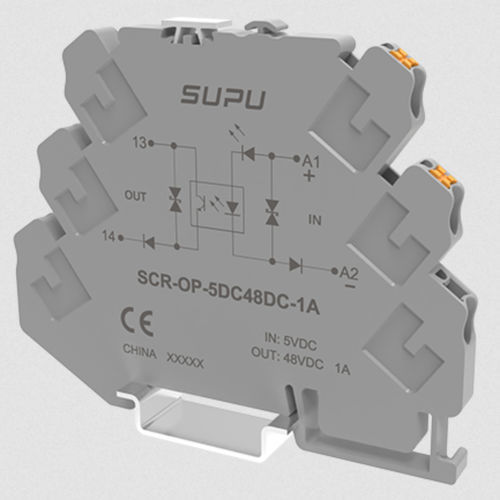 直流静态继电器 - SCR-OP-5DC48DC-1A - Ningbo SUPU Electronics Co., Ltd. - 交流 / DIN导轨 / 耦合