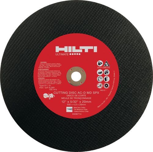 金属切削盘 - AC-D MD - HILTI - 用于薄板 / 氧化铝 / 大直径