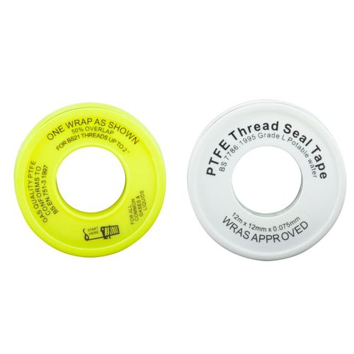 密封胶带 - G-012-05	 - Vital Parts ltd - PTFE / 白色 / 黄色