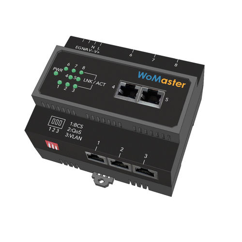 非管理型以太网交换机 - DS108H - WoMaster - 8端口 / 10/100BaseT(X) / DIN导轨