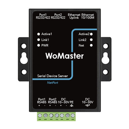 MODBUS设备服务器 -  NPS5251 - WoMaster - RS-232 / LAN / ModBUS RTU