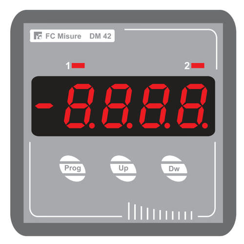 工艺流程指示器 - 72 x 72 mm, 3 VA | DM 42 - F.C. Misure - 数字 / 面板型