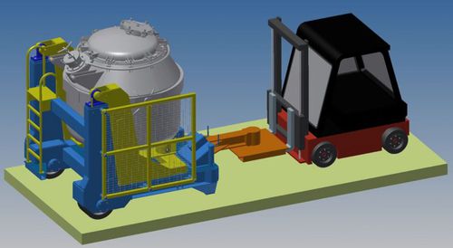 容器倾卸装置 - BARTZ MASCHINENBAU GMBH - 坩埚 / 移动式 / 叉车