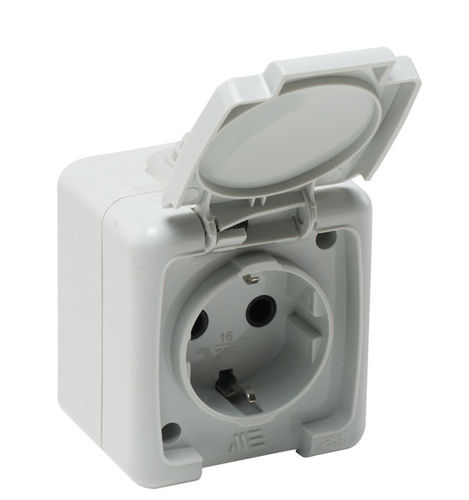壁挂插座 - 40500505 - Mete Enerji - IP54 / 2极 / 德国标准 schuko 型