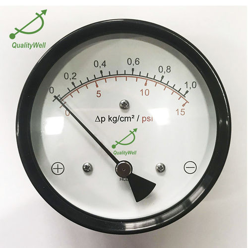 差动压力计 - DX10 - Shanghai QualityWell industrial CO.,LTD. - 表盘 / 不锈钢 / 用于气体