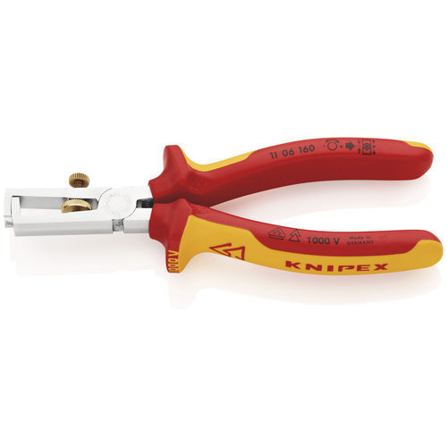 电缆剥皮钳 - 11 06 160 - KNIPEX - 钢 / 绝缘