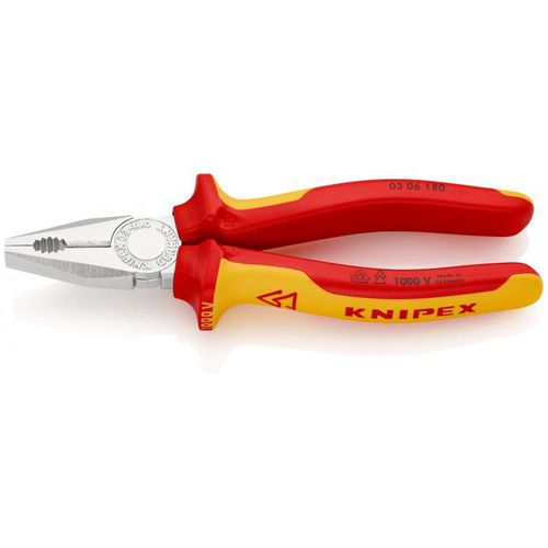 通用钳 - 03 06 180 - KNIPEX - 用于线 / 用于电缆 / 钢