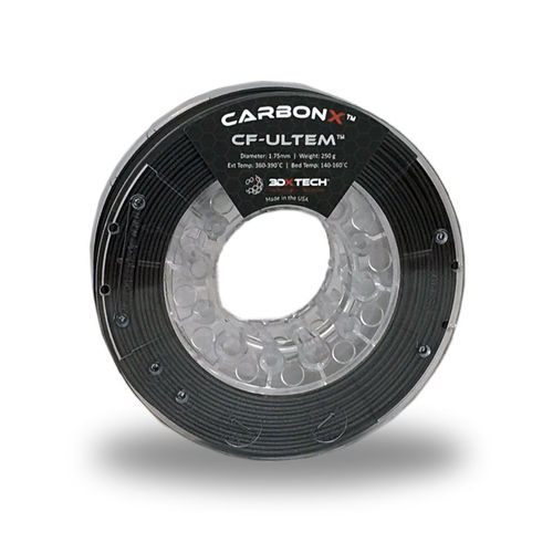 3D打印PEI打印丝 - CarbonX™ CF-Ultem® - 3DXtech - 1,75 mm / 黑色 / 碳纤维加强