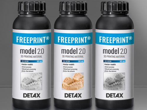 白色3D打印树脂 - FREEPRINT® model 2.0 385 - DETAX - 灰色 / 牙科