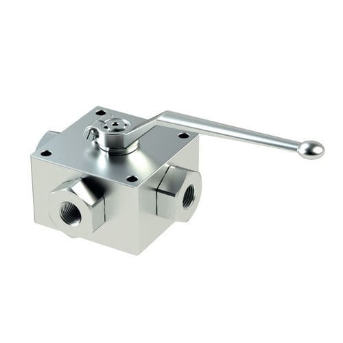 球形阀 - RAS4-BSPP series - Oleoweb Srl - 杠杆 / 流量控制 / 用于油