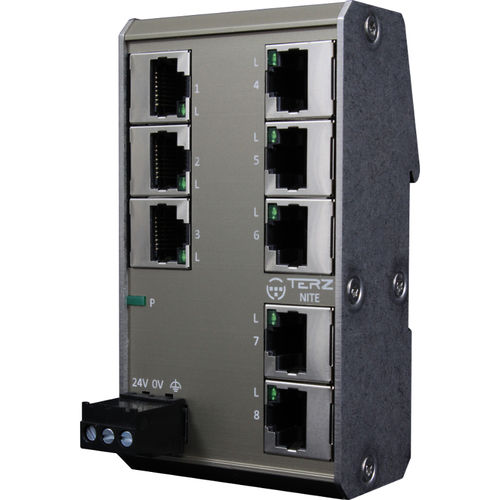非管理型以太网交换机 - NITE-RF - TERZ Industrial Electronics GmbH - 8端口 / DIN导轨 / RJ45