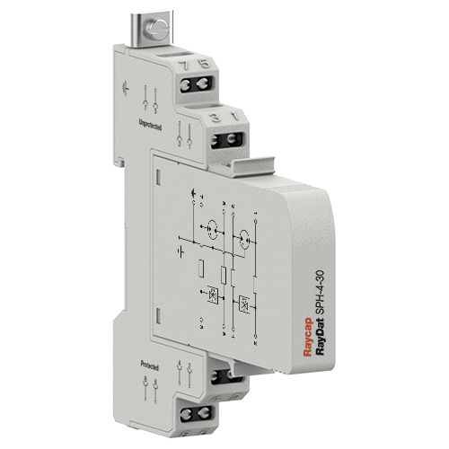 通信和数据传输线避雷器 - RayDat SPH-2 / SPH-4 - Raycap - 模块化 / 排气式 / DIN导轨